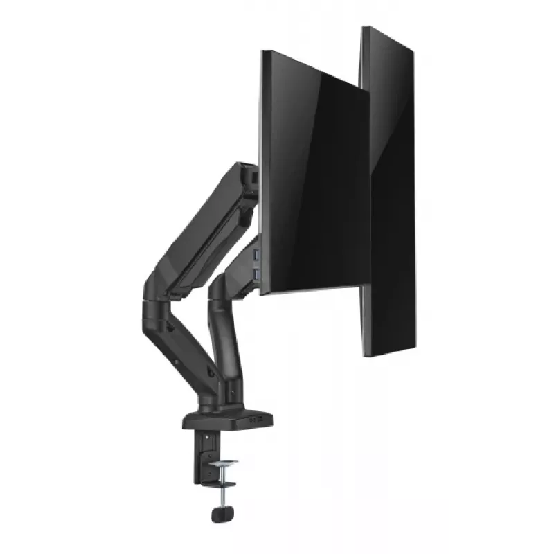Dviejų monitorių laikiklis up up Economical Interactive Counterbalance matinė juoda VESA 75x75/100x100
