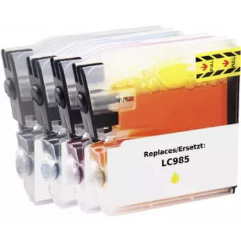 Renkforce rašalo rinkinys, suderinamas su Brother LC-985 (LC985VALBPDR), juoda, žydra, raudona, geltona RF-I-B-LC985BKCMY5PK RF-5718884