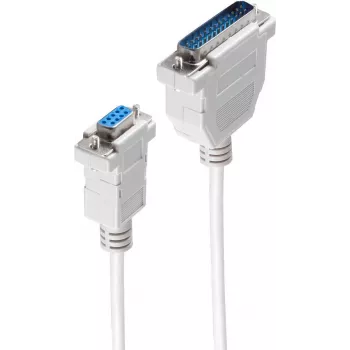 Serijinis kabelis ShiverPeaks BS78065-3 Pilka 3m DB-9 DB-25