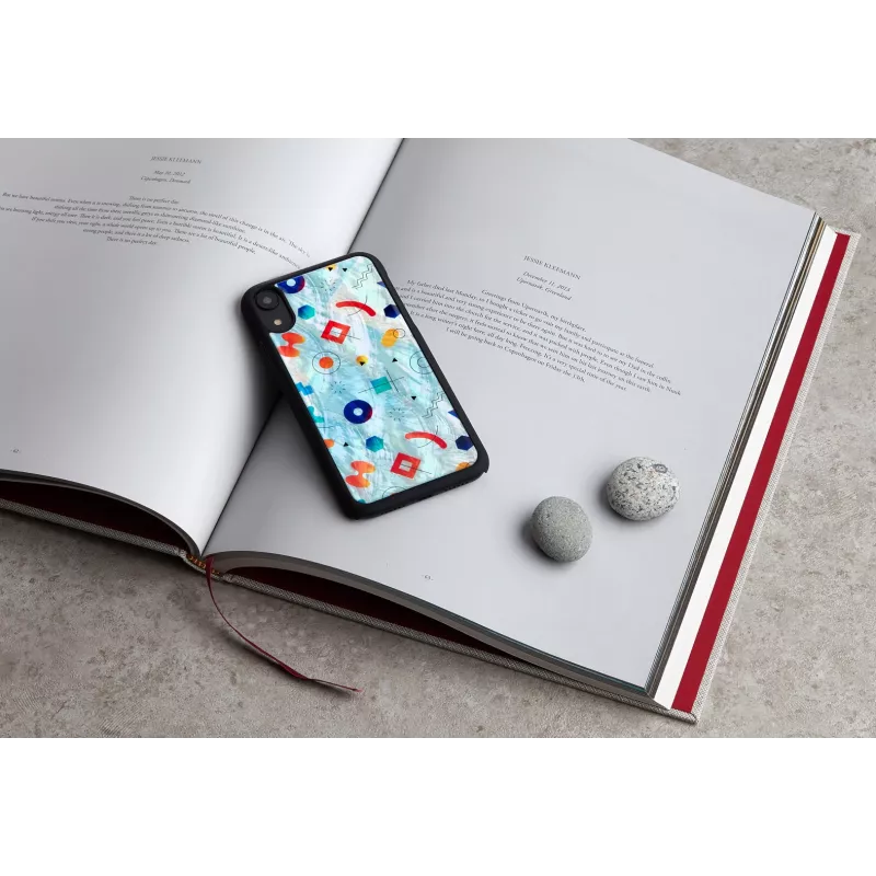 Apsauginis dėklas iKins iPhone XR — Juodas Poppin Rock dizainas