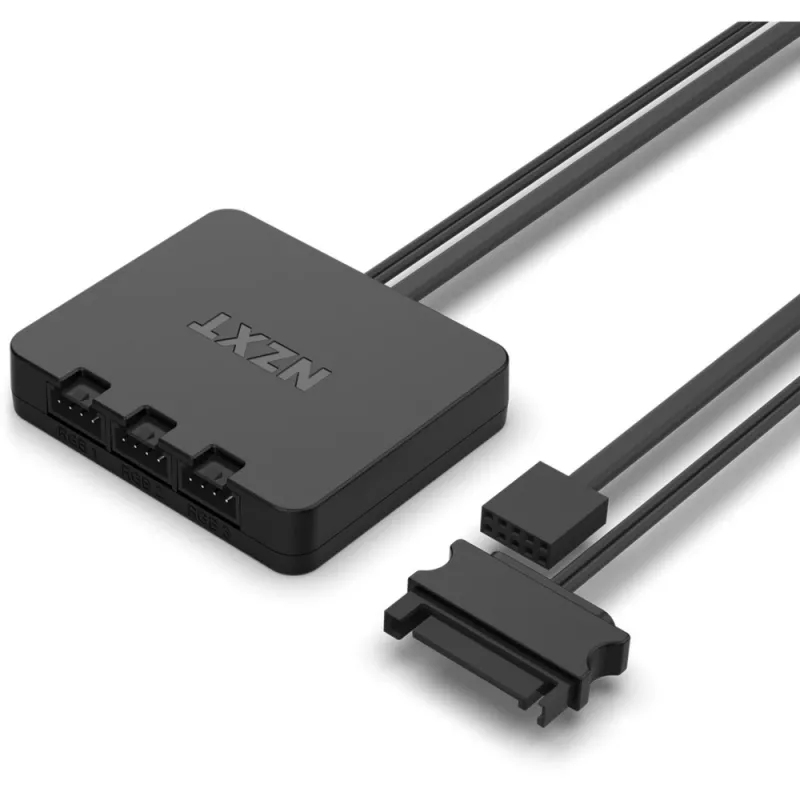 NZXT F120 RGB 120mm ARGB korpuso ventiliatorių rinkinys 3 vnt. - juoda