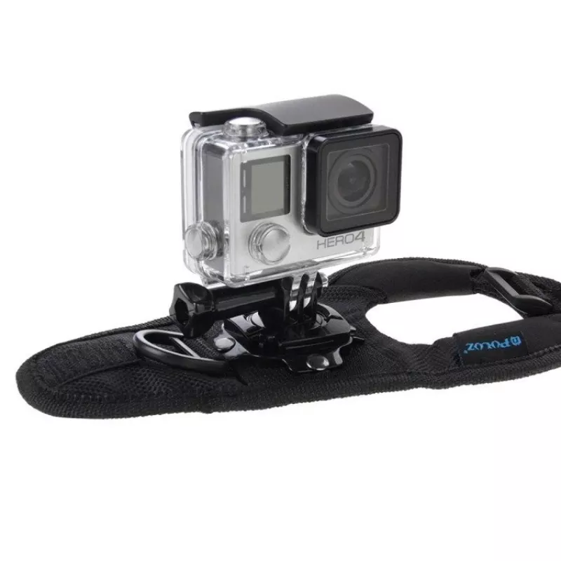 Puluz rankinis dirželis su laikikliu veiksmo kameroms 360° sukimas – suderinamas su GoPro HERO 7/6/5/4/3/2, SJCAM, Xiaomi