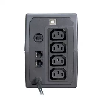 Nepertraukiamo maitinimo šaltinis ORVALDI I650 0,6 kVA (360 W) su LCD ekranu ir USB, 4x IEC išėjimai