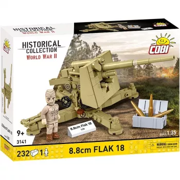Cobi konstruktorius 8.8 cm Flak 18 — 232 detalės, 1:35 mastelis
