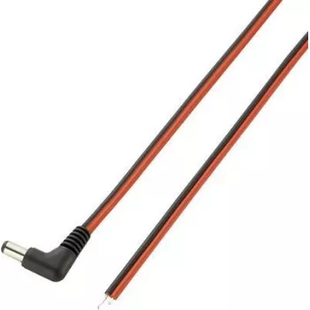 VOLTCRAFT žemos įtampos jungiamasis laidas su kištuku ir atviru galu 5.5 mm / 2.1 mm, 2.00 m (VC-10906525)