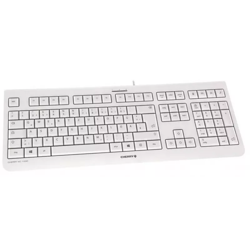 CHERRY KC 1000 klaviatūra namams USB, šveicariškas išdėstymas, pilka
