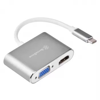 Išorinis vaizdo adapteris SILVERSTONE EP16 USB-C 3.1 su HDMI ir VGA išėjimais