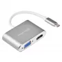 Išorinis vaizdo adapteris SILVERSTONE EP16 USB-C 3.1 su HDMI ir VGA išėjimais