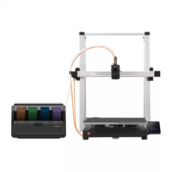 3D spausdintuvas AnyCubic Kobra 3 Max Combo – statybinis tūris 420×420×500 mm, PETG/PLA, maks. antgalis 300°C, lova 90°C, Wi‑Fi