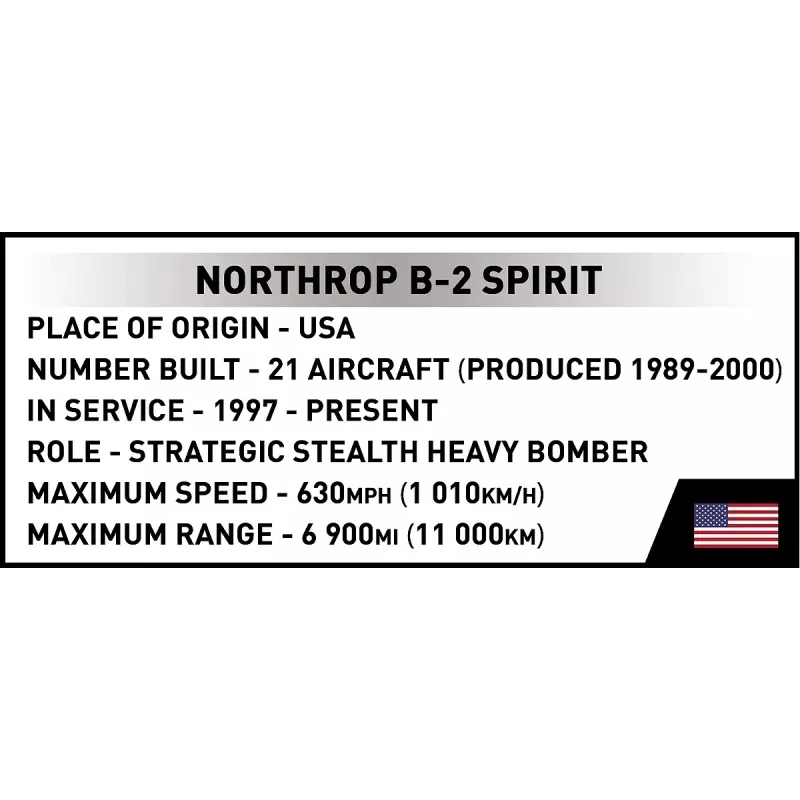 Konstruktorius Cobi Northrop Grumman B-2 SPIRIT modelis
