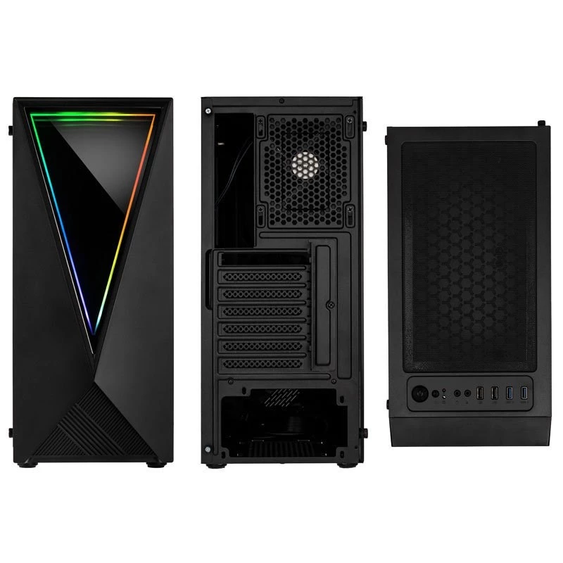 Kolink VOID RGB korpusas (Midi Tower) juodas su LED ventiliatoriumi, langu ir dulkių filtru