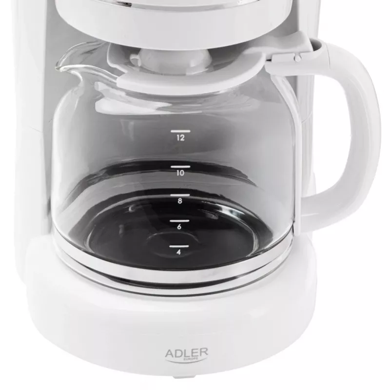 Adler AD 4383w Lašinis kavos virimo aparatas maltai kavai 1,5 L baltas