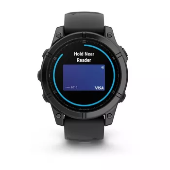 Garmin Fenix E 3.3 cm (1.3 inch) AMOLED 47 mm Skaitmeninis 416 x 416 pikselių Liečiamas ekranas Juodas Wi-Fi GPS (palydovas)