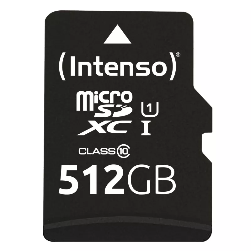 „Intenso“ 512 GB microSD UHS-I CL10 atminties kortelė