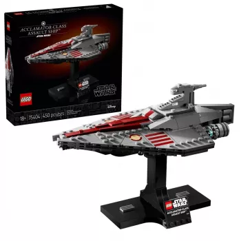 LEGO Star Wars Acclamator klasės šturmo laivas 75404 – statybos rinkinys, 450 dalių, demonstracinis modelis 130×150×230 mm