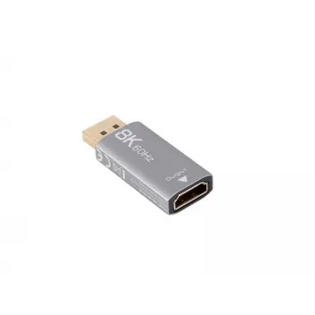 Lanberg AD-DP-HD-03 vaizdo kabelio adapteris DisplayPort į HDMI sidabrinis