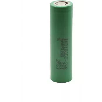 Samsung INR18650-25R 2500 mAh plokščias viršus – Įkraunama ličio jonų baterija