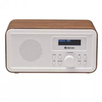 Stalinis radijo imtuvas DENVER DAB-30DW DAB/FM, tamsaus medžio apdaila