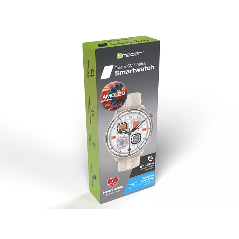 Išmanusis laikrodis TRACER SM7 Astral Starlight – Bluetooth, širdies ritmo matuoklis