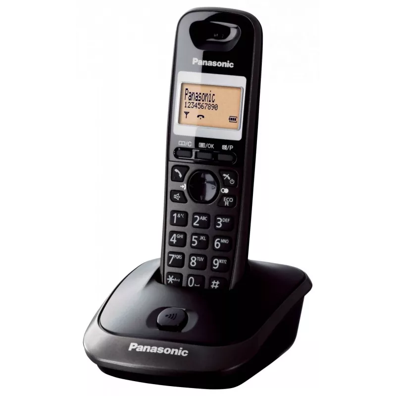 Panasonic KX-TG2511 DECT belaidis telefonas juodas su skambučio numerio atpažinimu