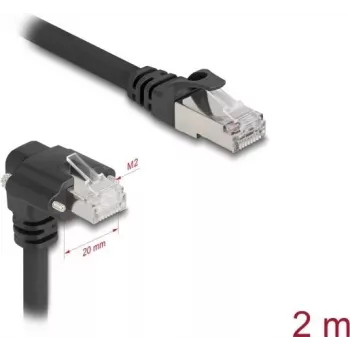 DeLOCK tinklo kabelis juodas 2 m Cat6 SF/UTP RJ-45