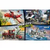 Konstruktorius LEGO City Gaisrinė su sukamu kopėčių automobiliu 60414 — 843 detalės, 5 minifigūrėlės, 220×320×140 mm