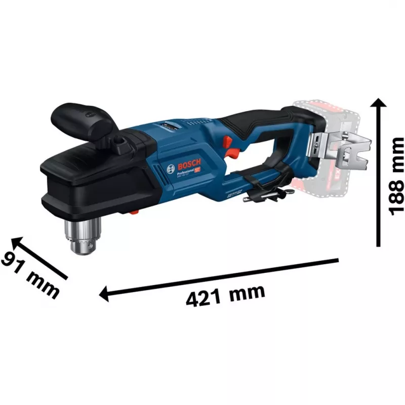 Belaidis kampinis gręžtuvas GRD 18V-127 Professional solo, 18V (mėlyna/juoda, be akumuliatoriaus ir įkroviklio)