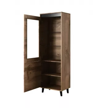 Spinta NORD 60×38×182,5 cm ąžuolo votano/antracito spalvos, ant grindų statoma