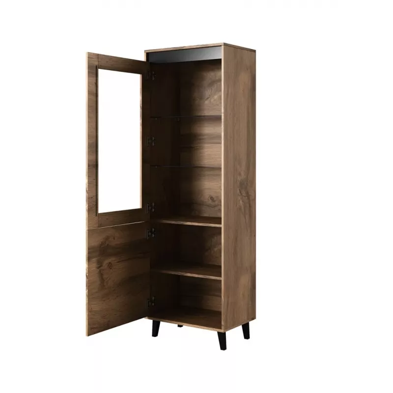 Spinta NORD 60×38×182,5 cm ąžuolo votano/antracito spalvos, ant grindų statoma