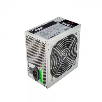Akyga AK-B1-700 Basic 700 W ATX maitinimo blokas, pasyvusis PFC, 120 mm ventiliatorius, pilkas