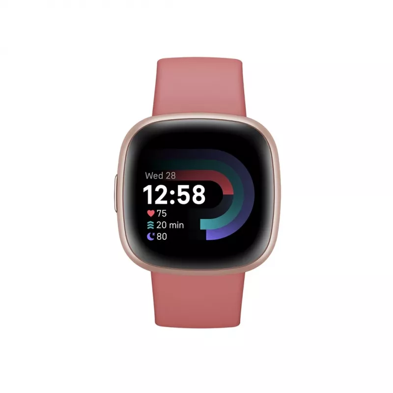 Išmanusis laikrodis Fitbit Versa 4 skaitmeninis liečiamas ekranas rožinis
