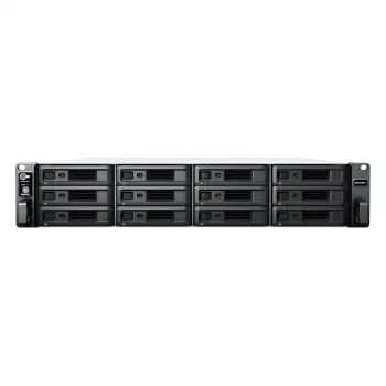 Synology RackStation RS2423+ NAS/saugyklos serveris stelaže (2U) Ryzen Embedded V1780B 8 GB DDR4 0 TB DiskStation Manager juoda, pilka