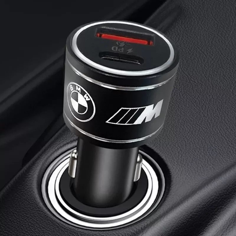 Automobilinis greitasis įkroviklis 20W PD-QC 3.0 juodas