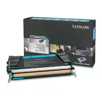 Originalus Lexmark C734A1CG žalsvai mėlynas dažų kasetė
