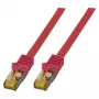 EFB-Elektronik RJ45 jungiamasis kabelis Cat.6A S/FTP LSZH Cat.7 Raw raudonas 1,5m (MK7001.1,5R)