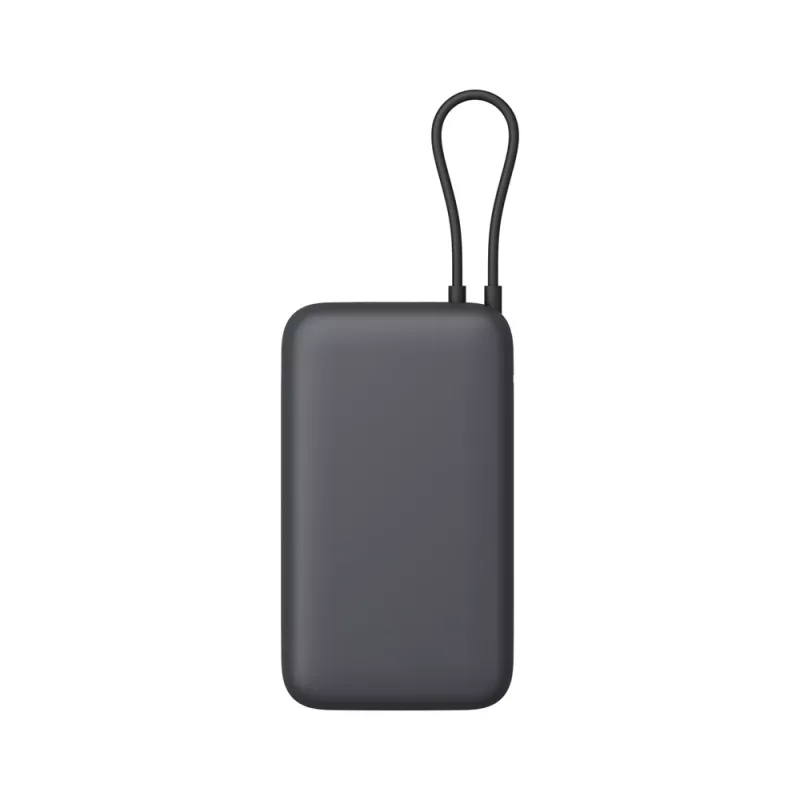 Power bank Xiaomi 20000mAh su integruotu kabeliu, tamsiai pilka, modelis 61828