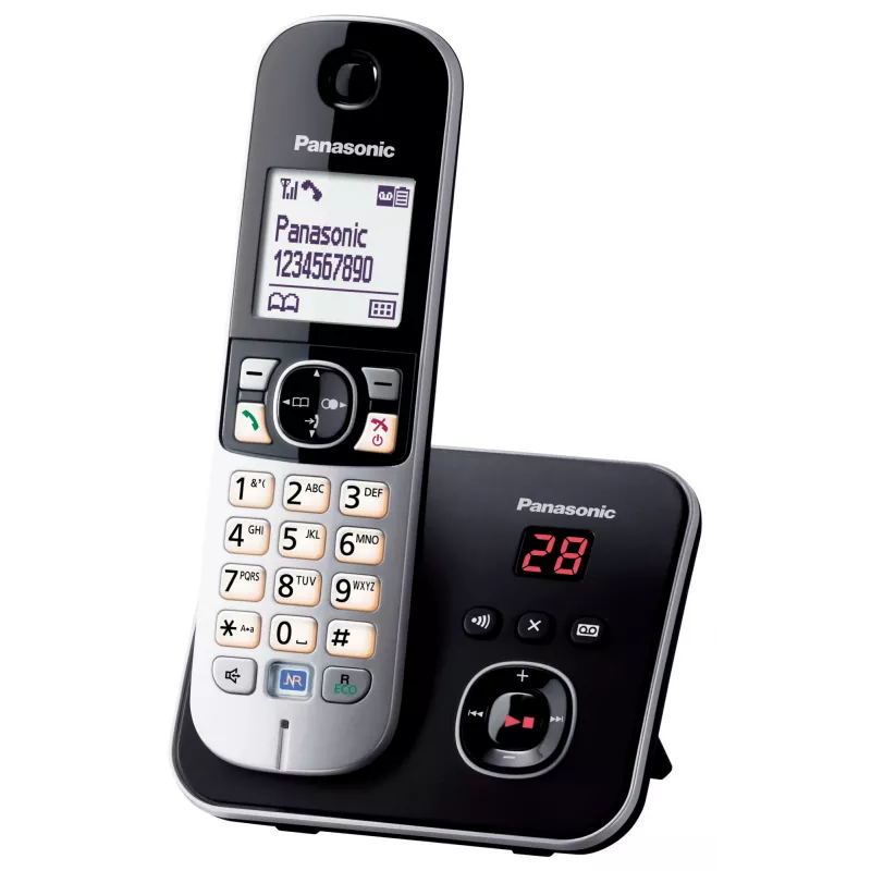 DECT belaidis telefonas Panasonic KX-TG6821GB juodas