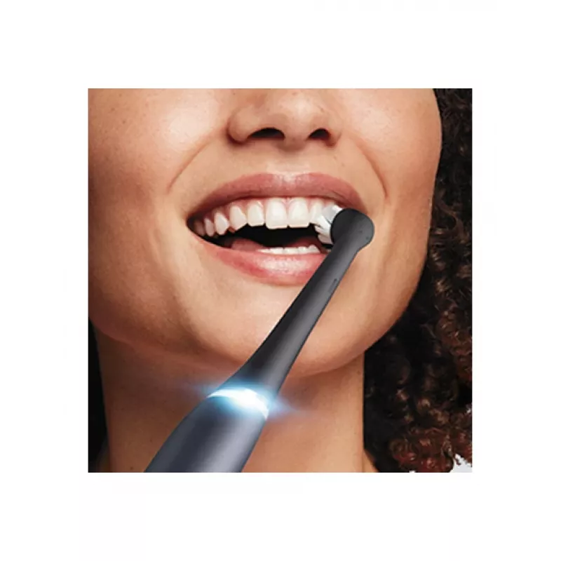 Oral-B iO8 Series Duo elektrinis dantų šepetėlis, įkraunamas, 2 antgaliai, 6 režimai, juodas/baltas