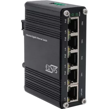 Ethernet PoE jungiklis Exsys EX-62020POE — Mini 5 prievadų 5×10/100/1000Tx