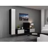 Cama uždara Spintelė VIGO '180' 180/40/30 baltas/juodas blizgus