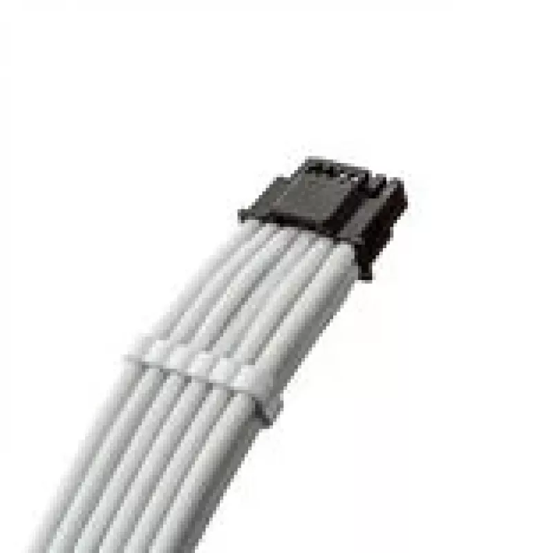 CableMod PCIe 12VHPWR StealthSense ModMesh pintas kabelis Corsair Type 5 RMx SHIFT 16 kontaktų į 90° 16 kontaktų, 65 cm, baltas