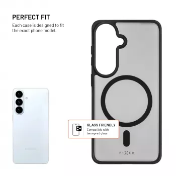Fixed MagMisty | Galinis dangtelis | Samsung Galaxy S26 | Polikarbonatas/TPU | Juoda