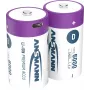 Ansmann 1314-0005 Įkraunamos ličio jonų baterijos Mono D tipo 6000 min. 5400 mAh, 2 vnt. pakuotė