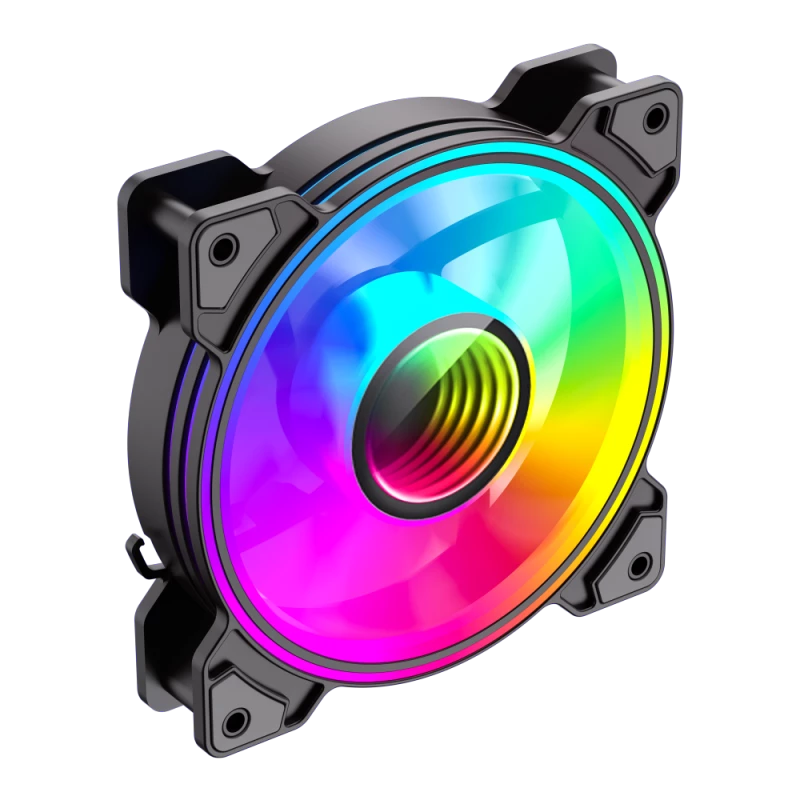 Gamemax DUAL RING INFINITY korpuso ventiliatorius, juodas