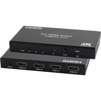 HDMI jungiklis ShiverPeaks 05-20001 — 3x įėjimas 1x išėjimas, 4K 60Hz
