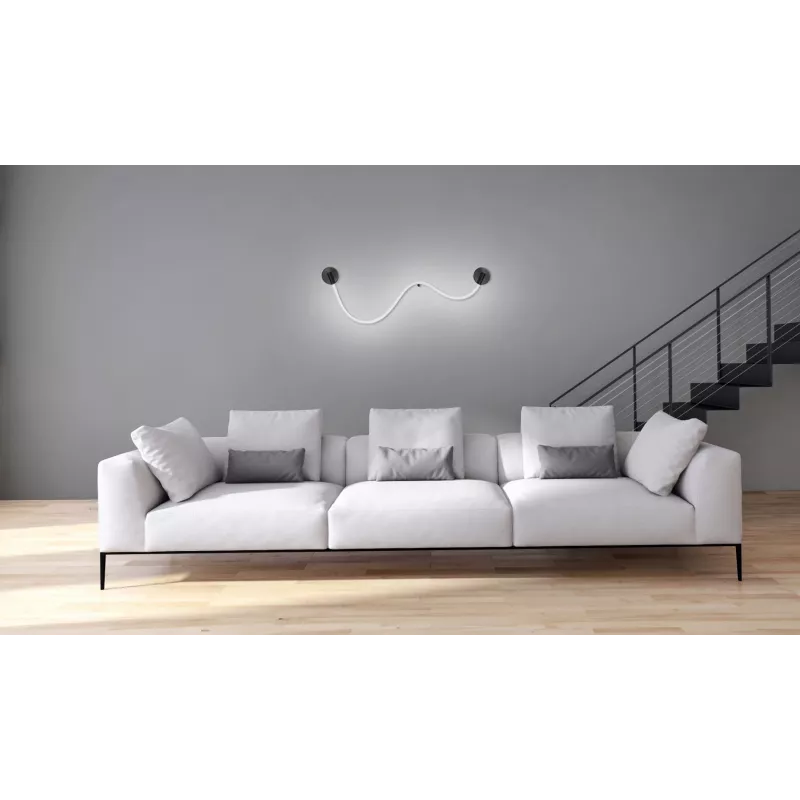 LED sieninis šviestuvas ActiveJet AJE-CAMELIA NW – 2400 lm, 4000 K, 16 W, juodas, 1580×120×65 mm, IP20
