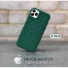 Minkštas apsauginis dėklas Devia Woven2 iPhone 11 Pro, žalias