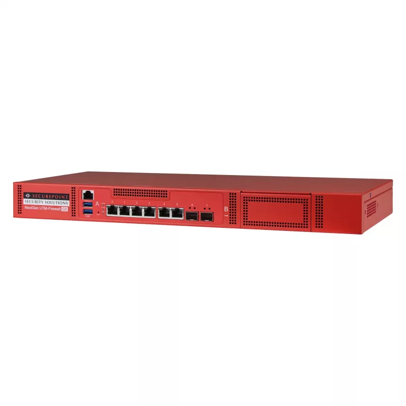 Securepoint RC300S G5 Security UTM Appliance, 13 Gbit/s, 1.5 Gbit/s, 100 vartotojų, AES, laidinis, RJ-45
