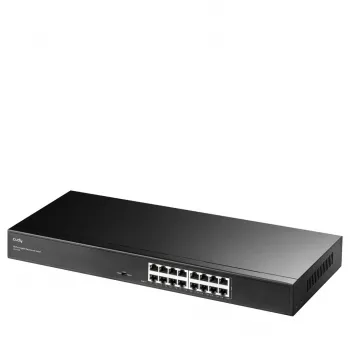 Cudy GS1016L tinklo jungiklis – 16 prievadų Gigabit Ethernet (10/100/1000), 32 Gbit/s perjungimas, montuojamas stelaže