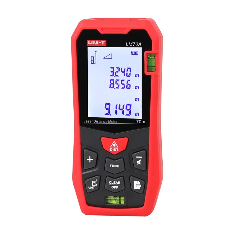 Lazerinis nuotolio matuoklis UNI-T LM70A – 70 m, 1 mm tikslumas